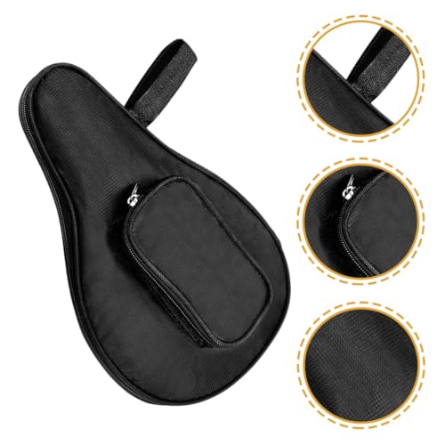 OSALADI Table Tennis Racket Storage Case Ping Pong Paddle Protective Bag Gourd Shape Black Sturdy Sports Organizing Storage for Training and Competition
