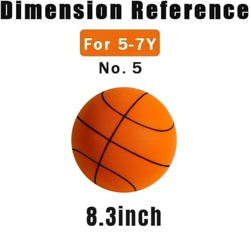 Silent Basketball, Silent Basketball Dribbling Indoor, 2025 Latest Foam Ball Indoor Training Ball（8.3in）