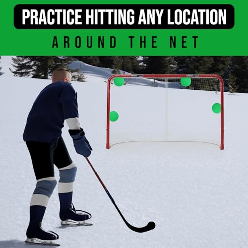 Top Shelf Targets Super Sniper 6" Magnetic Shooting Discs – 4-Pack Accuracy Trainers for Hockey & Lacrosse Nets – Includes Free Tethers – Durable Precision Markers for Practice