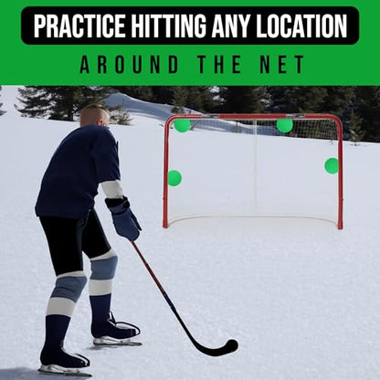 Top Shelf Targets Super Sniper 6" Magnetic Shooting Discs – 4-Pack Accuracy Trainers for Hockey & Lacrosse Nets – Includes Free Tethers – Durable Precision Markers for Practice