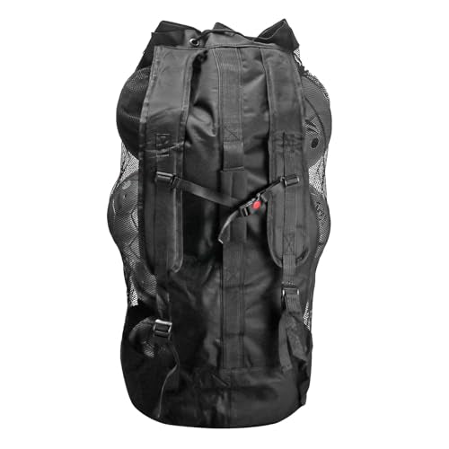 Professional Large Meshes Ball Bags with Shoulder Strap Soccer Meshes Equipment Ball Bags Basketball Gear Storage Backpack with Adjustable Padded Shoulder Strap