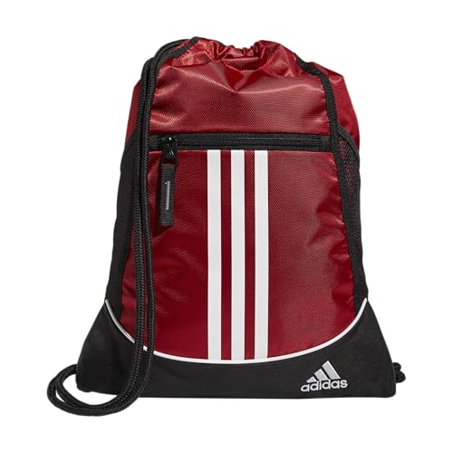 adidas Alliance Sackpack – Drawstring Backpack for Sports, Small Gym Bag - color: Team Power Red/2