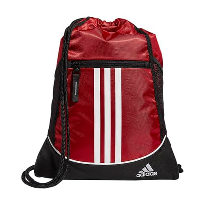 adidas Alliance Sackpack – Drawstring Backpack for Sports, Small Gym Bag - color: Team Power Red/2
