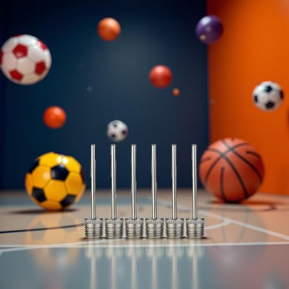 6Pcs Stainless Steel Balls Pumps Inflation Needle Air Inflate Pumps Needle for Basketball Soccer Balls Volleyball Pumps Inflation Needle Basketball Football Air Pumps Accessories