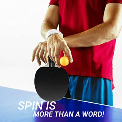 Killerspin Impact Series Table Tennis Paddles - Black/Black Ping Pong Racket, Table Tennis Equipment for Beginners/Intermediates - Ensures Solid Control and Spin - style: Impact D2