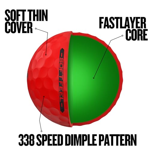 Srixon Soft Feel Golf Balls - color: Brite Red, style: Softfeel 14