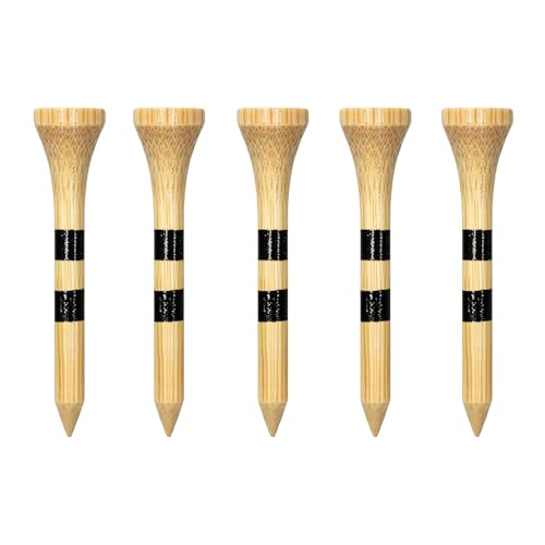 Wooden Golf Tees 3-1/4", 2-3/4", 2-1/8", 1-1/2" Available, 100 Count (Natural Color, White, Black, Blue, Red, Green, Yellow, Pink, Orange) - color: Natural Color, size: 2 1/8 Inch