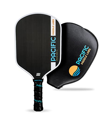 Carbon Fiber Pickleball Paddles | USAPA Approved Pickleball Paddles | Pro Grit Texture, Max Spin & Comfort | Pickle Ball Paddles Include Paddle Cover | 13MM & 16MM - color: PIPELINE FORCE 16.25" x 7.75" x 16mm