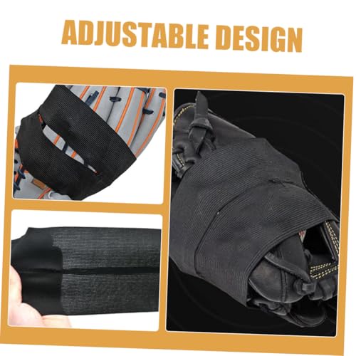 4pcs Baseball Glove Lacing Kit Glove Wrap for Baseball Softball Elastic and Reusable Polyester Sticky Closure