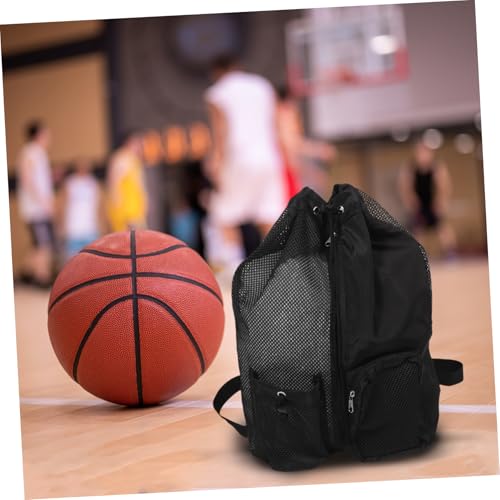 Baluue Draw Swimming Bag Back Draw Back Swimming Mesh Bag Swim Mesh Bag Beach Bag Back Swimsuit Bags Swim Back - color: Black