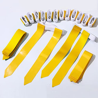 Sintege 14/28 Player Flag Football Belt Set, Adjustable Football Flag and Belts Gifts for Youth Adults Sports Training Event - color: Yellow