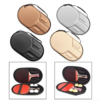 Table Tennis Racket Bag, Ping-Pong Paddles Case, Hard Shell EVA Table Tennis Paddle Box Case Storage Bag, Dust-proof Portable(black)