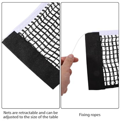 CHGCRAFT 4 Pcs Table Tennis Net, 70 Inch Polycotton Replacement Net for Indoor Outdoor Ping Pong Tables, Adjustable Tension String Compatible with Standard Net Posts