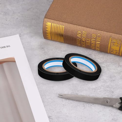 2 Rolls Finishing Tape Tennis Racket, 0.39 Inch × 11 Yards Grip Tennis Finishing Tape PVC Tennis Badminton Racquet Grip Tape Tennis Racket Wrap Grip Vinyl Extra Racquet Tape for Tennis Badminton