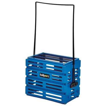 Tourna Ballport Tennis Ball Hopper Holds 80 Balls Durable and Lightweight – Blue - color: Blue
