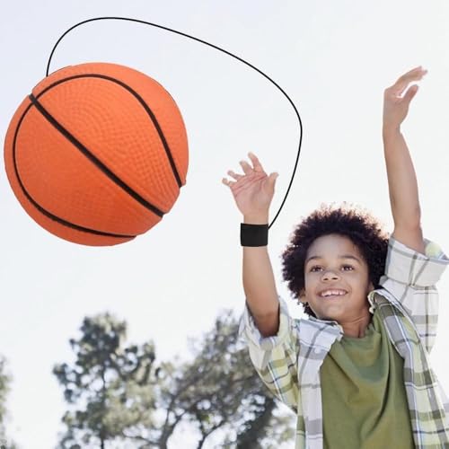 Reaction Training Ball with Adjustable Wrist Strap, Basketball Reflex Trainer, High-Elasticity Rubber, Agility Exercise Equipment