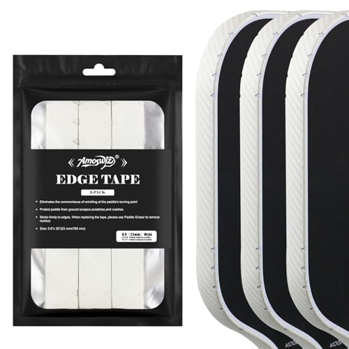 Pickleball Edge Guard Tape, Pickleball Protection Tapes 3 Pcs, Gradiant Color Edge Tape, 23MM & 26MM Width, No Wrinkling Edge Guard for 13MM & 16MM & 20MM Thicknesse Paddles - color: White 3K Woven, size: 23MM