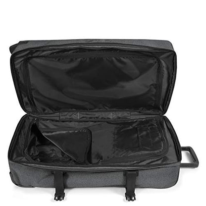 Eastpak Tranverz L – 121L Large Wheeled Luggage with Dual Compartments, TSA Lock, Compression Straps & Smooth-Wheeling System, Black Denim