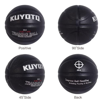 KUYOTQ 3LBS/3.3LBS/2.2LBS Weighted Heavy Training Basketball 29.5/28.5" in and Outdoor Improving Handling Dribbling Passing Rebounding Skill Composite Size 7/6 Weighted Training Basketball Equipment - color: Black, size: Size 7 Adult - 29.5"-3LBS