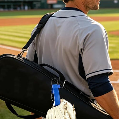 Baseball Glove & Gear Hanger Clip, Adjustable Baseball Glove Loop Holder Bag Attachment Accessories Parts Strap D-Ring Hooks for Fence Players & Drying Sports Equipment - color: blue