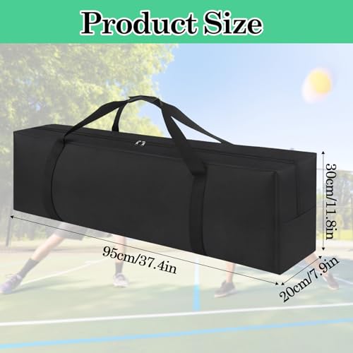 Klmnop Pickleball Net Storage Bag, Portable Pickle Ball Equipment Carry Bag with Handles, Heavy Duty Badminton Net System Replacement Bags, Foldable Duffle Bags for Driveway Backyard(NO Net)