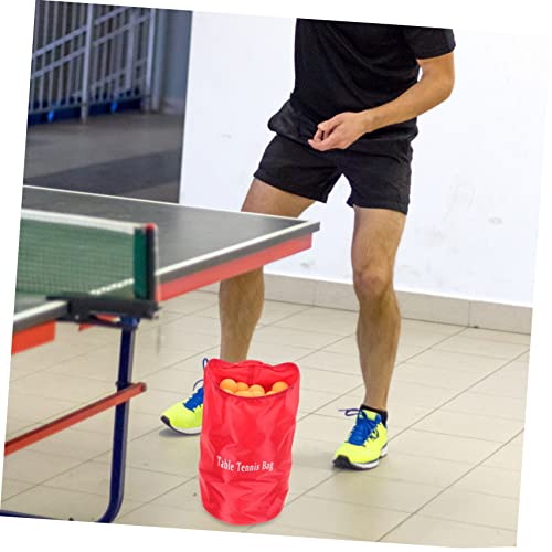 POPETPOP Portable Pingpong Ball Holder Bag Zipper Sports Balls Organizer Sturdy Nylon Carrying Case for Table Tennis Easy to Carry for Players