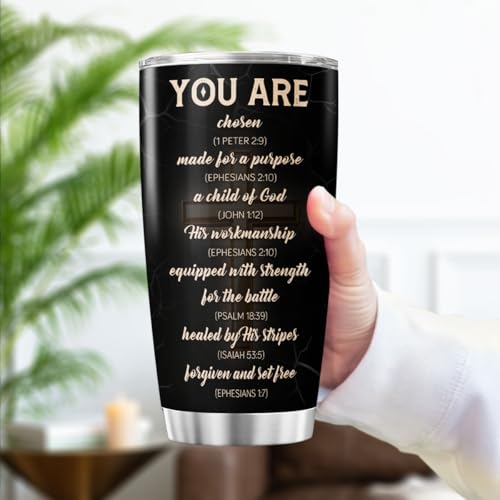 Christian Man of God 20oz Insulated Tumbler, Bible Verse Travel Mug with American and Cross, Religious Gift for Men, Spiritual Faith Cup for Dad, Husband, Pastor, Church - color: Christian American Flag