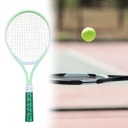 predolo Tennis Racket Featuring Comfortable Grip and Nylon Strings for Beach Practice, Green