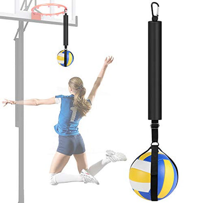 TOBWOLF Volleyball Spike Trainer, Elastic Self-Training Volleyballs Resistance Band, Volleyball Equipment Training Aid Improves Serving, Jumping, Arm Swing Mechanics and Spiking Power - color: Standard Volleyball Spike Trainer