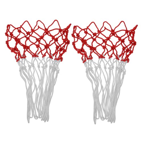 Kisangel 2pcs Heavy Duty Basketball Net Replacement and Moisture-Resistant Basketball Frame Net Easy to Install for Indoor and Outdoor Use