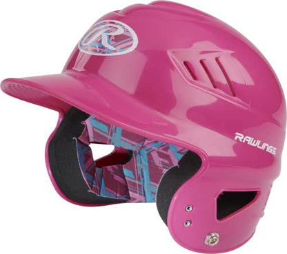 Rawlings | COOLFLO Batting Helmet | T-Ball (6 1/4" - 6 7/8") | Black - color: Pink - REMIX