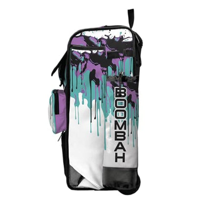 Boombah Rolling Catchers Superpack Baseball/Softball Bat Bag - Telescopic Handle - Holds 4 Bats - Wheeled Version - Graffiti Drip - Multiple Color Options