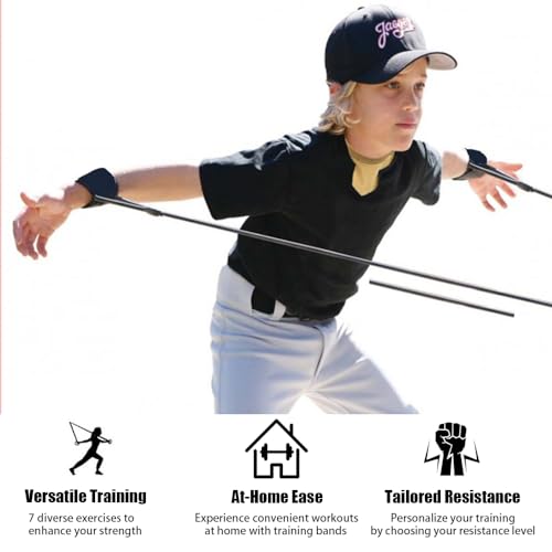 Davllin Baseball Softball Resistance Training Bands - Pitching Trainer and Arm Trainer for Pitching Arm Strength Throwing Warm up Stretching - style: 5-in-1-25lbs