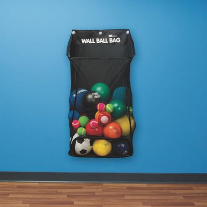 S&S Worldwide Cart and Wall Ball Bag. Large (36"L x 19-1/2" x 9") Mesh Bag with 2 Metal Grommets to Hang. Easy Access Through Open Top or Zippered Bottom. Perfect for Garage, PE Closet or Anywhere!