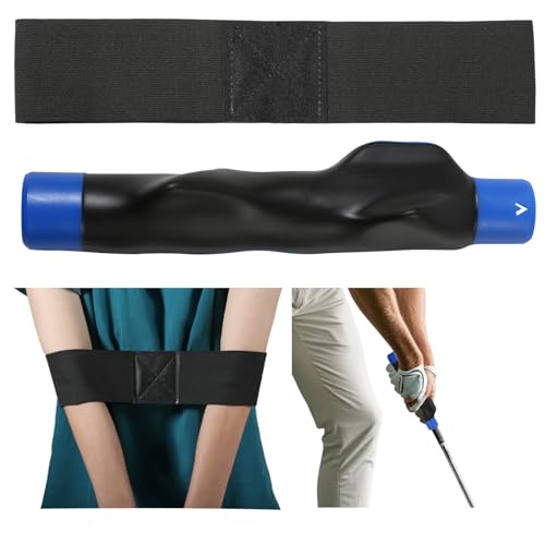 Golf Grip Trainer for Right-Handed Players, Swing Training Aid with Arm Strap for Improving Grip Position and Swing Form, Suitable for Beginners and All Skill Levels