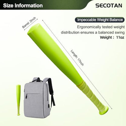 Baseball Bat, Aluminum One Hand 17-Inch Training Bat, Softball Bat, Home/Car/Self Defense, Batting Practice, Aluminum Bat, Truck Tire Checker Bat - color: Neon Yellow