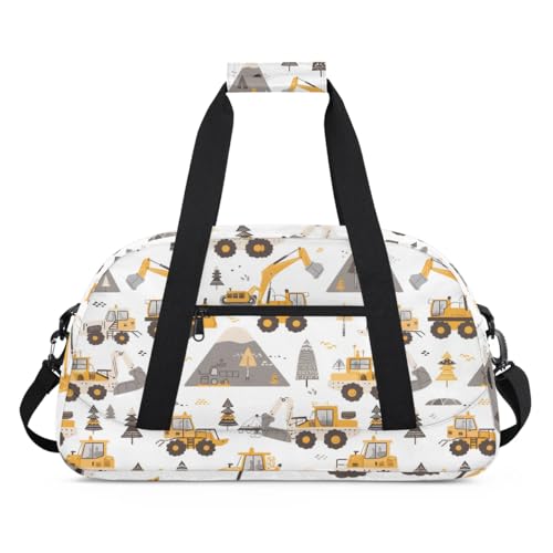 Cartoon Truck Kids Duffel Bag for Boys, Sports Gym Bag Overnight Travel Weekender Bag Lightweight Carry On Sleepovers Bag for School Practice Gymnastics - color: Cartoon Truck