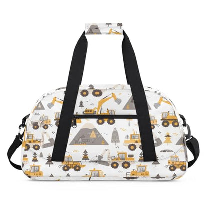 Cartoon Truck Kids Duffel Bag for Boys, Sports Gym Bag Overnight Travel Weekender Bag Lightweight Carry On Sleepovers Bag for School Practice Gymnastics - color: Cartoon Truck