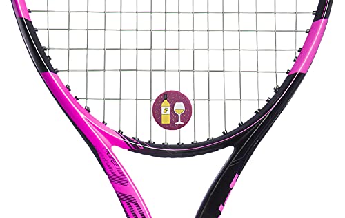 Drink Themed Tennis Racket Dampener Shock Absorber, Cute Tennis Dampeners for Rackets - Fits All Racquets, Easy to Install - 2 Pack - color: Wine