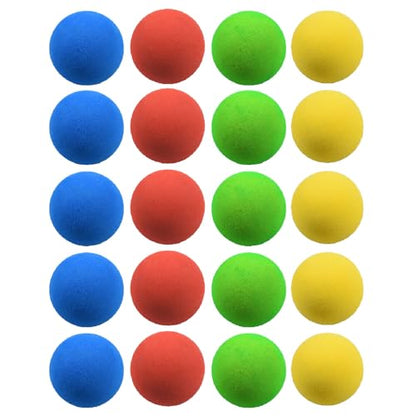 Vxuxlje Indoor Golf Training Balls: 20pcs 42mm Solid Soft EVA Colored Foam Sponge Balls