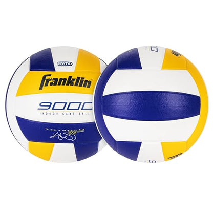 Franklin Sports Indoor Training + Match Volleyballs - Premium 9000 + 6000 Official Size Adult + Youth - Ball + Air Pump