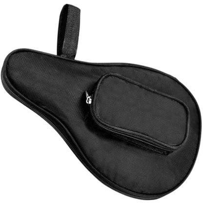 POPETPOP Table Tennis Paddle Storage Bag with Fixed Compartments, Portable Ping Pong Racket Protective Organizing Case, Black Paddle Cover for Sports and Travel