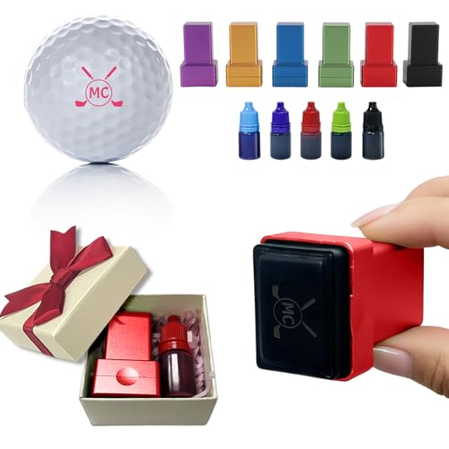 Custom Golf Ball Stamp Personalized Self-Ink Waterproof & Reusable Golf Ball Stampers Monogram Long-Lasting & Quick-Dry Ball Marker Gift for Golfers