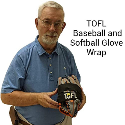 TOFL Baseball Glove Break-in Kit | Wooden Mallet and Elastic Wrap Band for Pocket Formation and Shaping | Hardwood Leather Softening Hammer with Adjustable Strap for Baseball Softball Training Use - color: Black+Mallet
