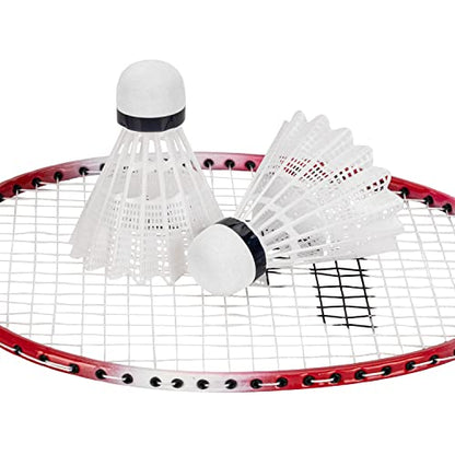Franklin Sports Badminton Racket + Birdie Set - Replacement Badminton Equipment for Kids + Adults - 2 Player - 4 Player Badminton Racket Sets - color: Red and Blue, style: 2 Player
