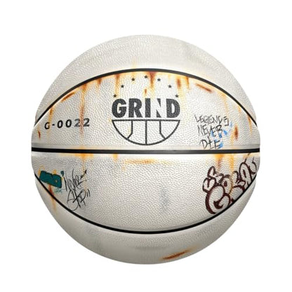 GRIND | Official Basketball Eastside Train | Premium Composite Leather Made for Indoor/Outdoor Play | All Surface Performance | Shipped Inflated and Game-Ready
