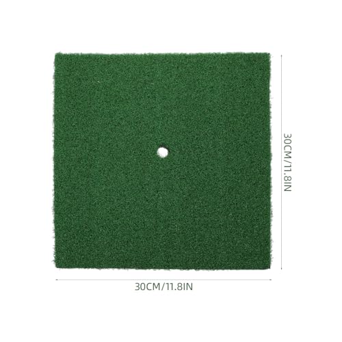 Indoor Golf Practice Mat Portable Swing Training Pad Artificial Turf Hitting Mat for Beginners and Professionals 11.81X11.81 Inches