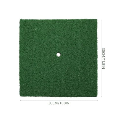 Indoor Golf Practice Mat Portable Swing Training Pad Artificial Turf Hitting Mat for Beginners and Professionals 11.81X11.81 Inches