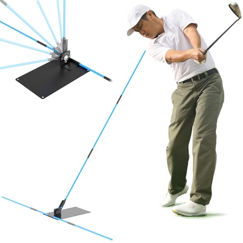 Golf Alignment Stick Holder Plate, Professional Swing Trainer, Practice Tool Training Equipment Golfing Accessory Complete with Alignment Sticks and Divot Repair Tool