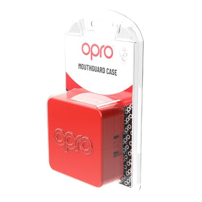 OPRO Mouth Guard Case (Red) Long-Lasting Freshness and Hygiene with Biomaster Protection – Hygienic Retainer Case for Mouthguards, Night Guards, Retainers & Snore Guards - color: Red